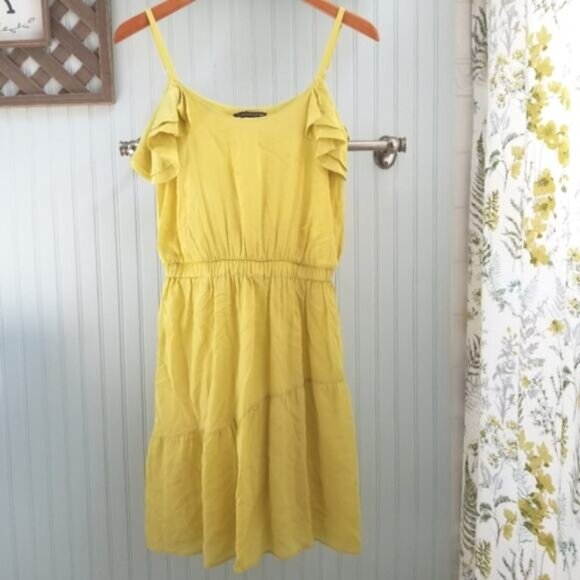 Yellow Collective Clothing Shift Pleated Dress - Picture 1 of 6